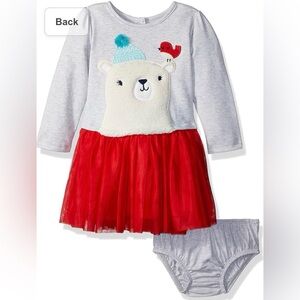 New Gymboree Tutu Dress 18-24 Months Arctic Pals Gray Red Bear Bird